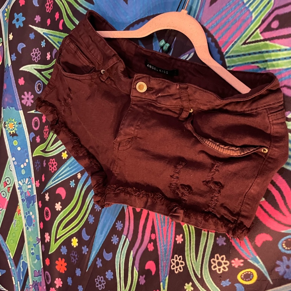 Burgundy shorts